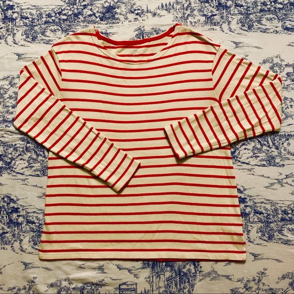 Old Navy Red/Cream Stripe Sweater - Picture 1 of 4
